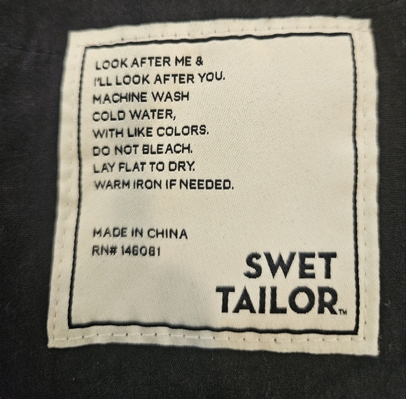 Swet Tailor Black All-In Pants Men's 34x32 - Picture 8 of 11